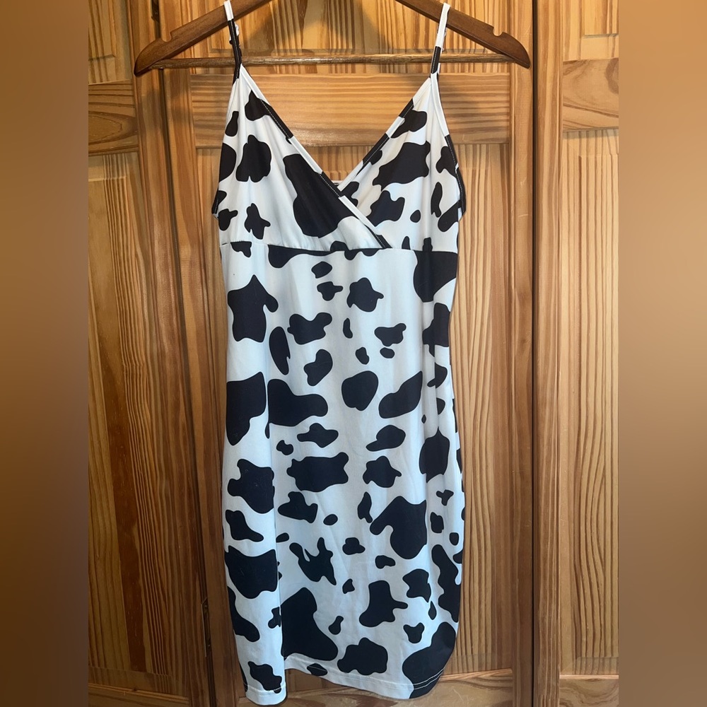 Shein cowprint bodycon dress